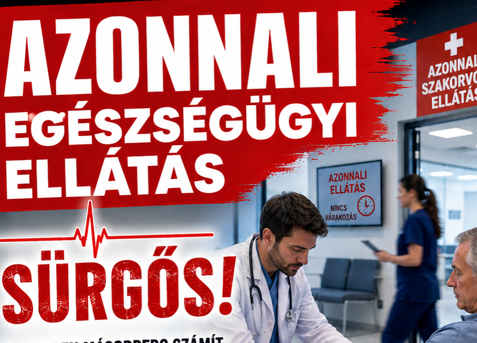 Azonnali szakorvosi ellátás az Újszeged Egészségközpontban!